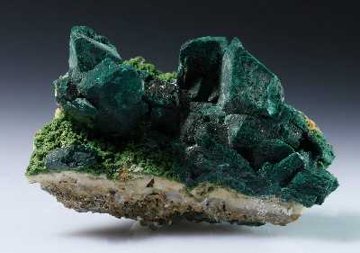 Malachite pseudo. Azurite Tsumeb Mine B-TSB131
